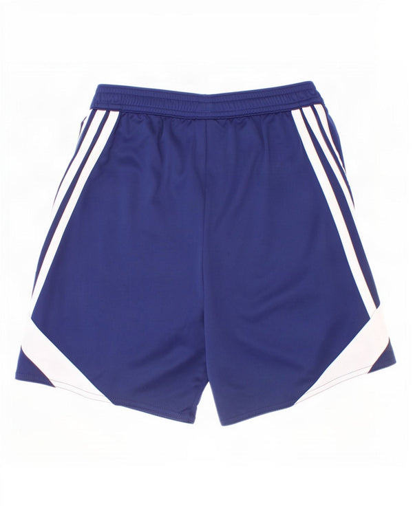 Shorts esportivos Adidas Boys Climalite 9-10 anos médio azul colorblock