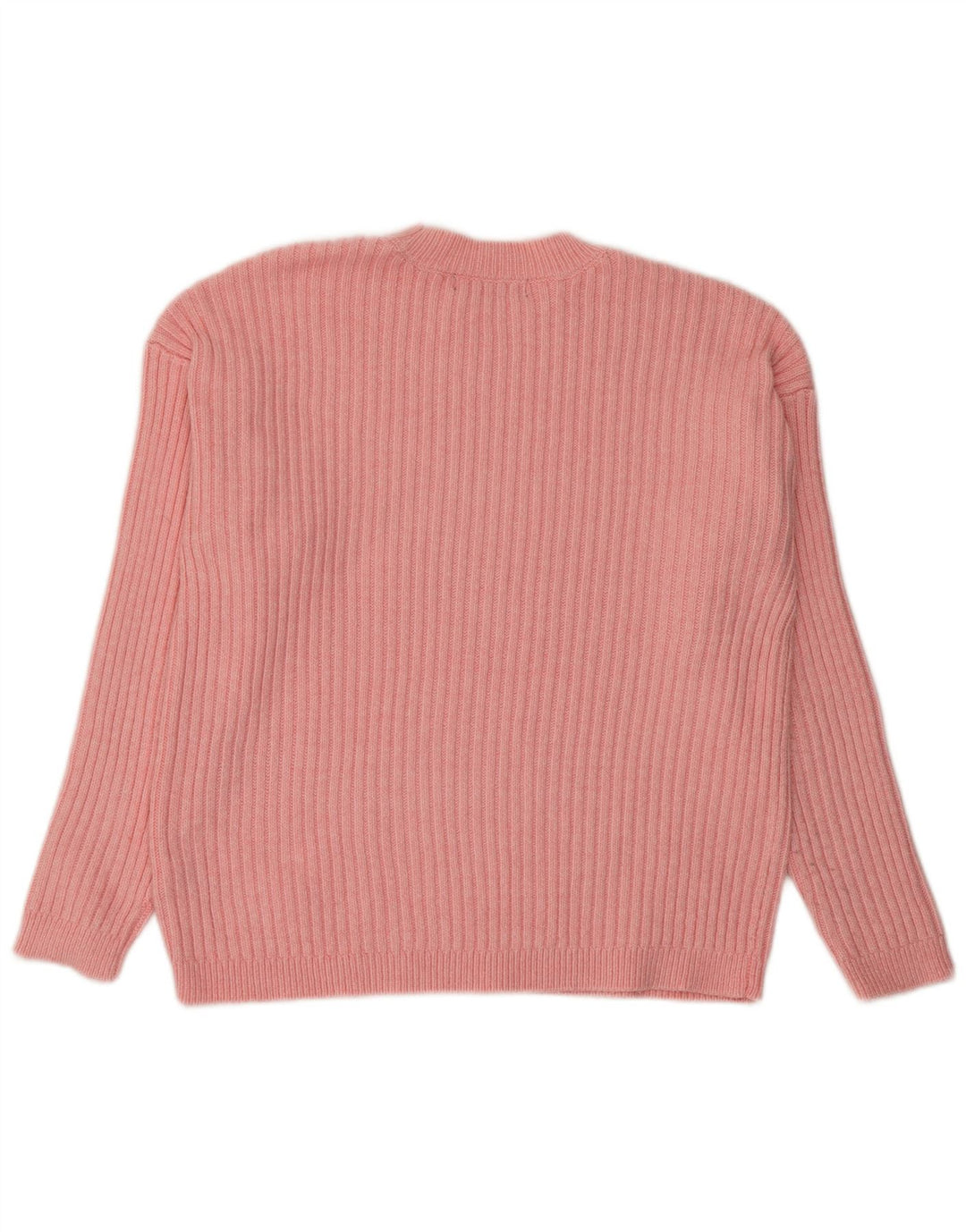 Suéter feminino Marks & Spencer com gola redonda Reino Unido 14 poliéster rosa médio