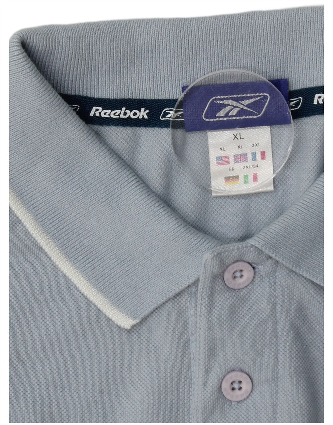 Camisa polo masculina REEBOK XL azul algodão