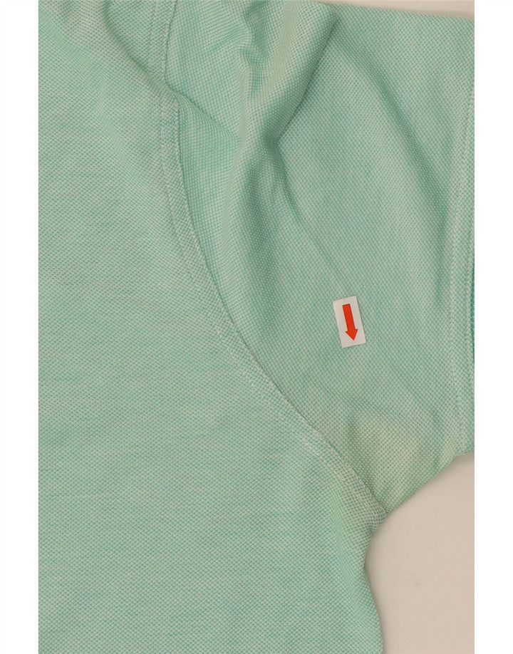 HUGO BOSS Camisa polo masculina de ajuste regular médio turquesa