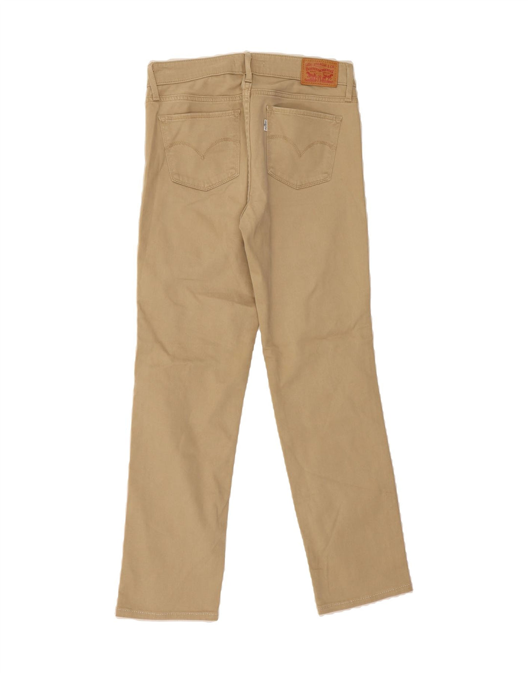 LEVI'S Womens 712 Slim Casual Trousers W27 L27 Beige Cotton Vintage Levi's and Second-Hand Levi's from Messina Hembry 