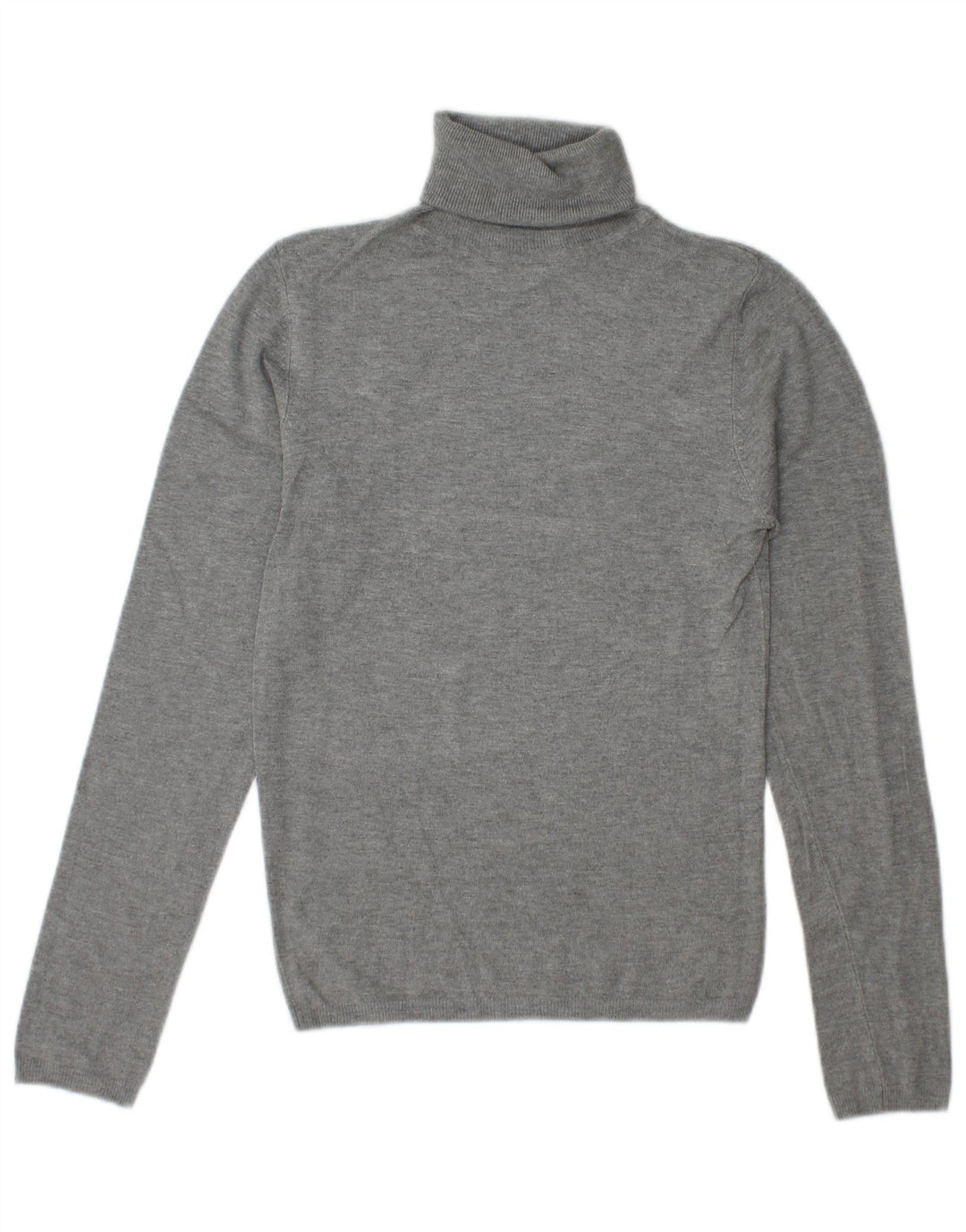Suéter feminino Zara com gola redonda, Reino Unido 10 pequeno rayon cinza