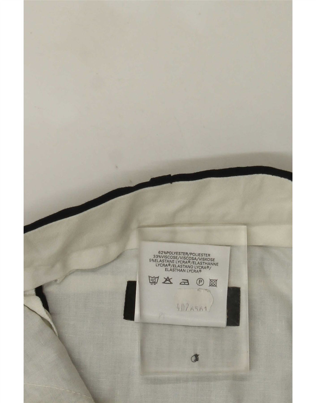 Calça masculina de terno reto Marks & Spencer W40 L29 poliéster azul marinho