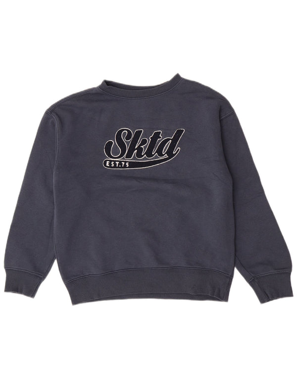 Zara Boys Graphic Sweatshirt Jumper 11-12 Anos Azul Marinho Algodão