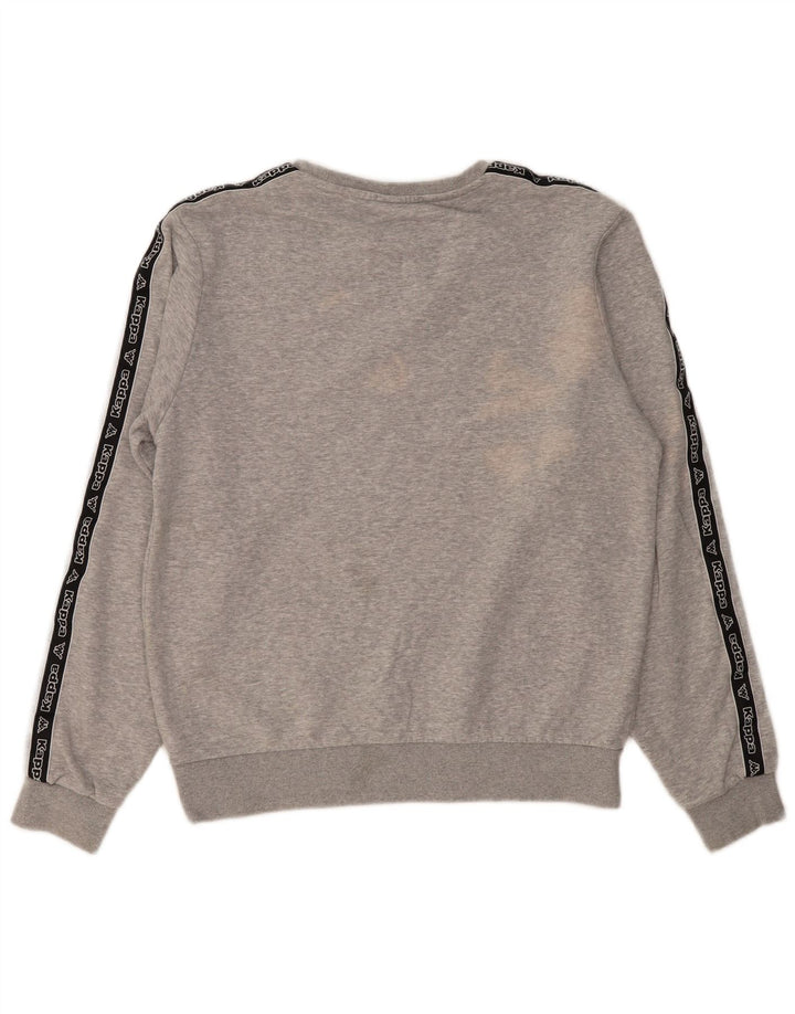 Suéter gráfico masculino KAPPA grande algodão cinza