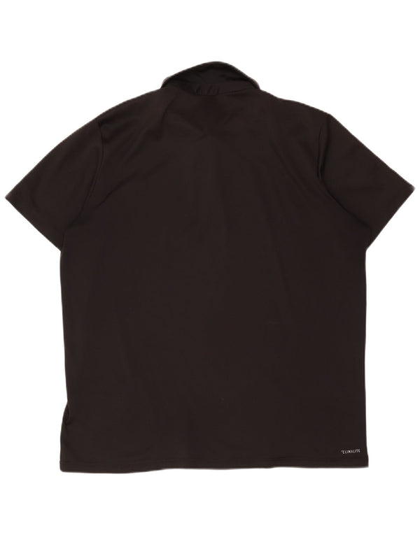 Adidas Mens Climalite Polo XL Preto Poliéster