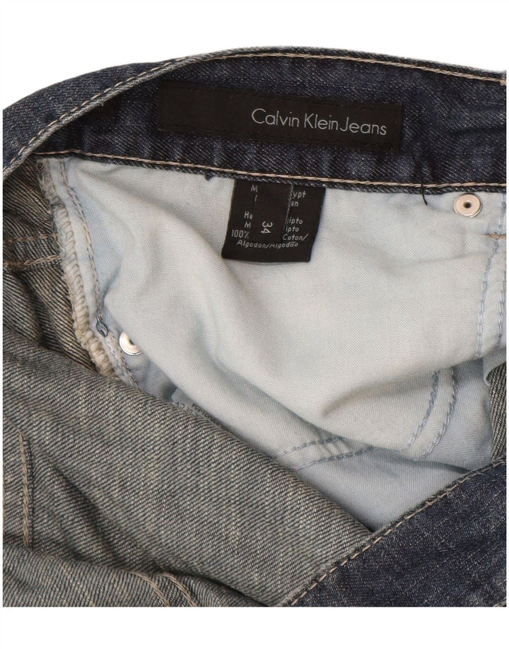 Calça jeans reta masculina Calvin Klein W34 L30 azul marinho algodão
