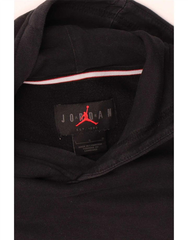 Jordan moletom com capuz masculino grande algodão preto