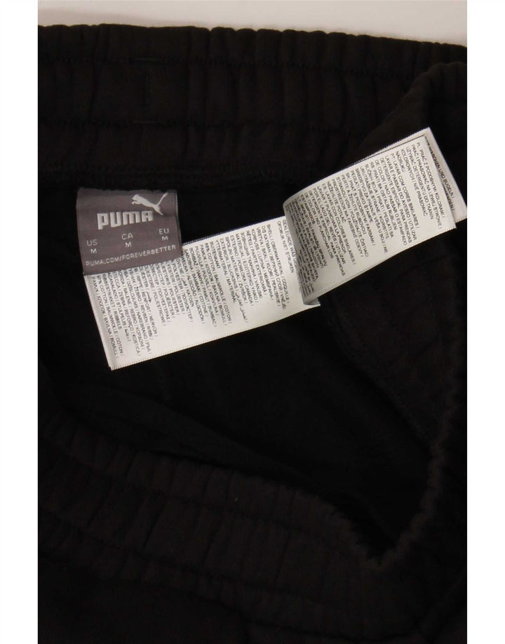 Calça de treino masculina Puma Graphic Joggers médio preto algodão