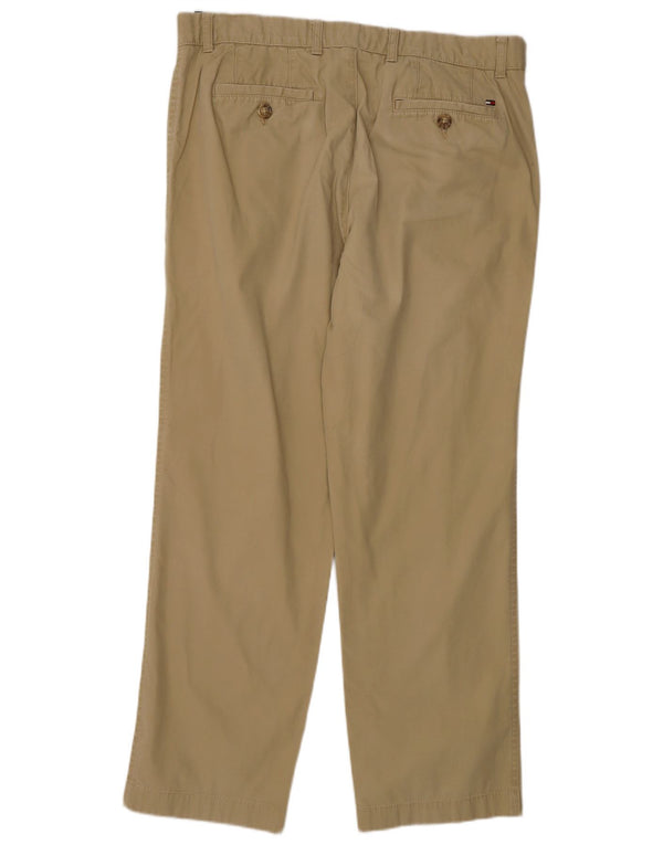 Tommy Hilfiger Calça Chino Masculina Reta W34 L30 Algodão Bege
