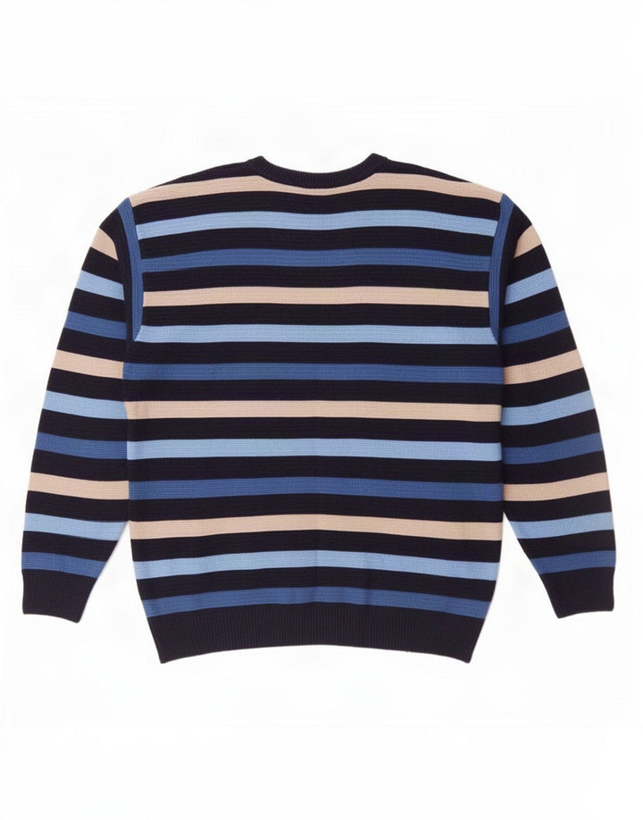 Suéter Lacoste Boys com gola redonda 11-12 anos listrado multicolorido