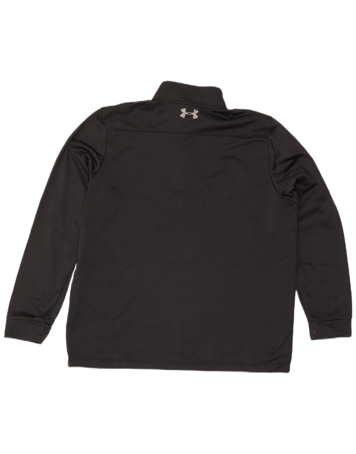 Under Armour Mens Cold Gear Zip Neck Pulôver Treino Top 2XL Preto