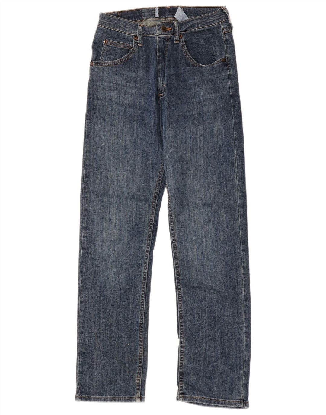 Wrangler Mens Straight Jeans W28 L30 Azul Algodão