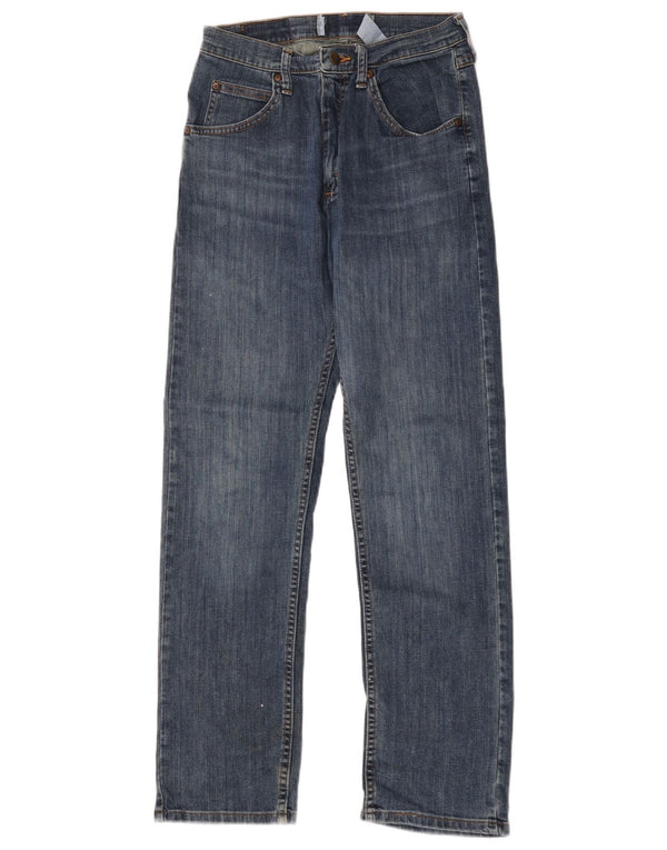 Wrangler Mens Straight Jeans W28 L30 Azul Algodão