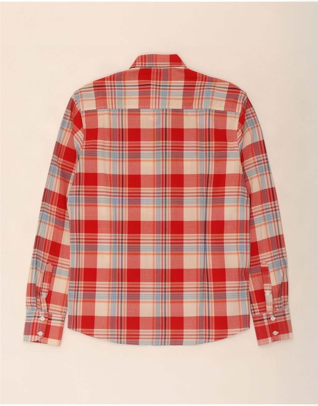 Camisa masculina Jack & Jones XL de algodão xadrez vermelho