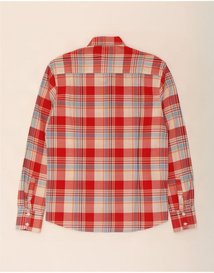 Camisa masculina Jack & Jones XL de algodão xadrez vermelho