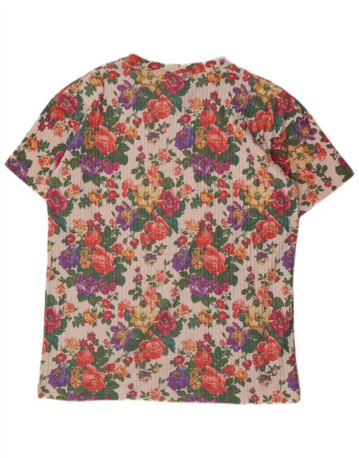 Camiseta masculina gráfica ERIKA Top médio de algodão floral multicolorido