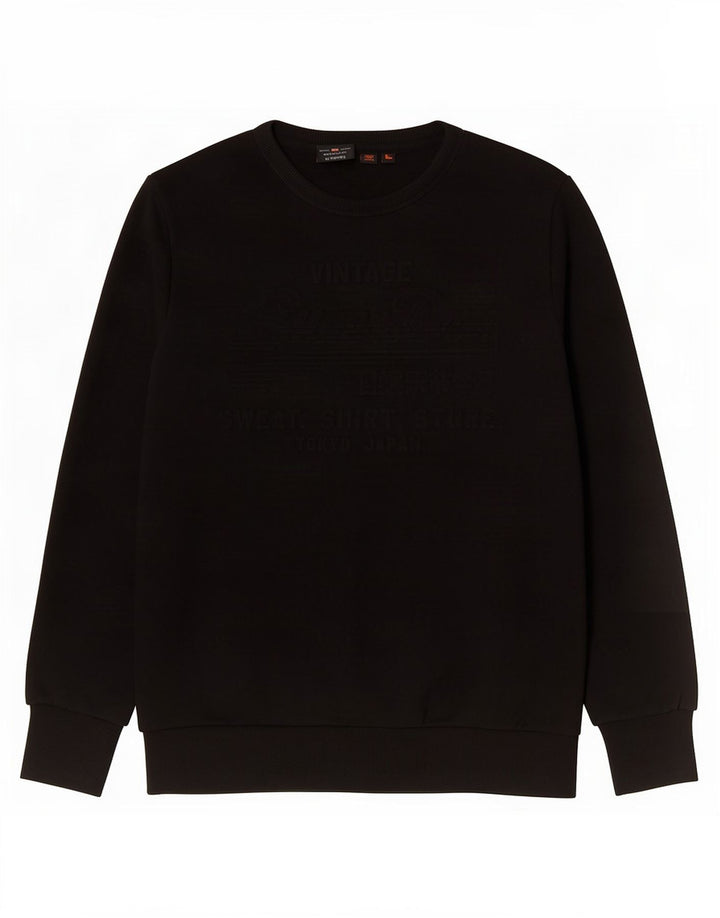 Superdry moletom masculino jumper grande algodão preto