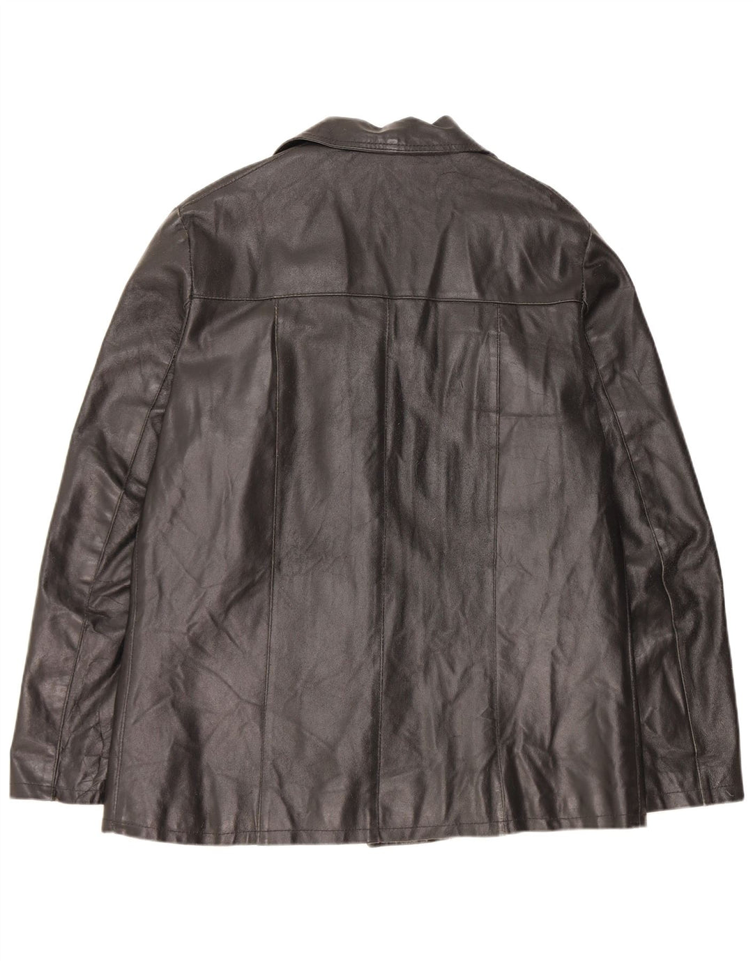 Jaqueta de couro masculina vintage UK 38 couro preto médio
