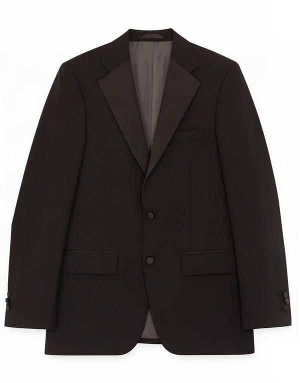 Jaqueta blazer masculina de 2 botões Marks & Spencer Reino Unido 36 poliéster preto pequeno