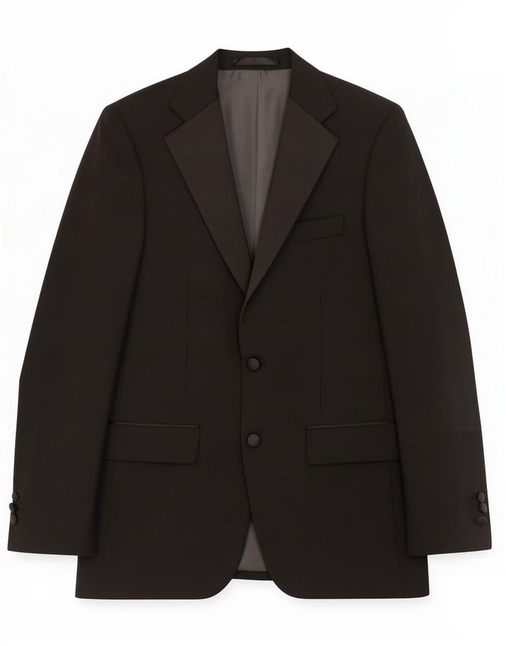 Jaqueta blazer masculina de 2 botões Marks & Spencer Reino Unido 36 poliéster preto pequeno
