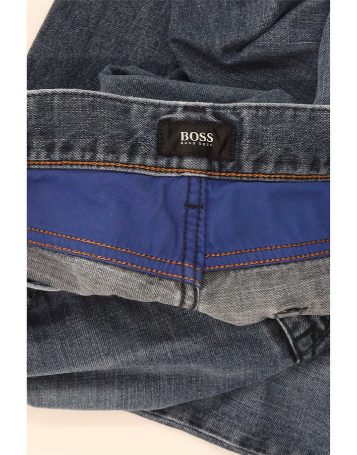 Hugo Boss Calça jeans reta masculina W36 L31 azul marinho