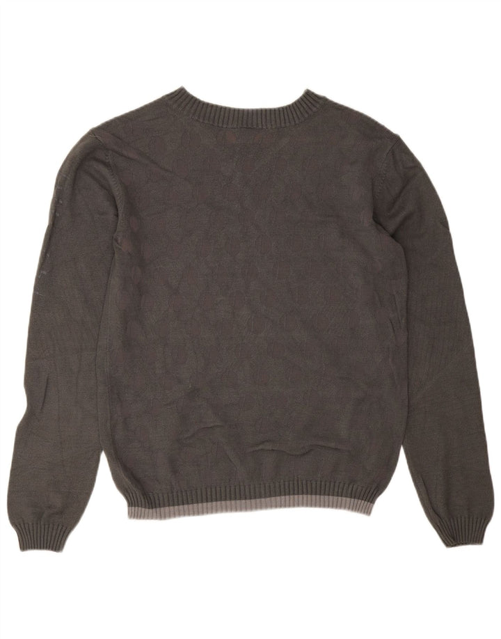 Suéter masculino Puma com decote em V e viscose cinza médio