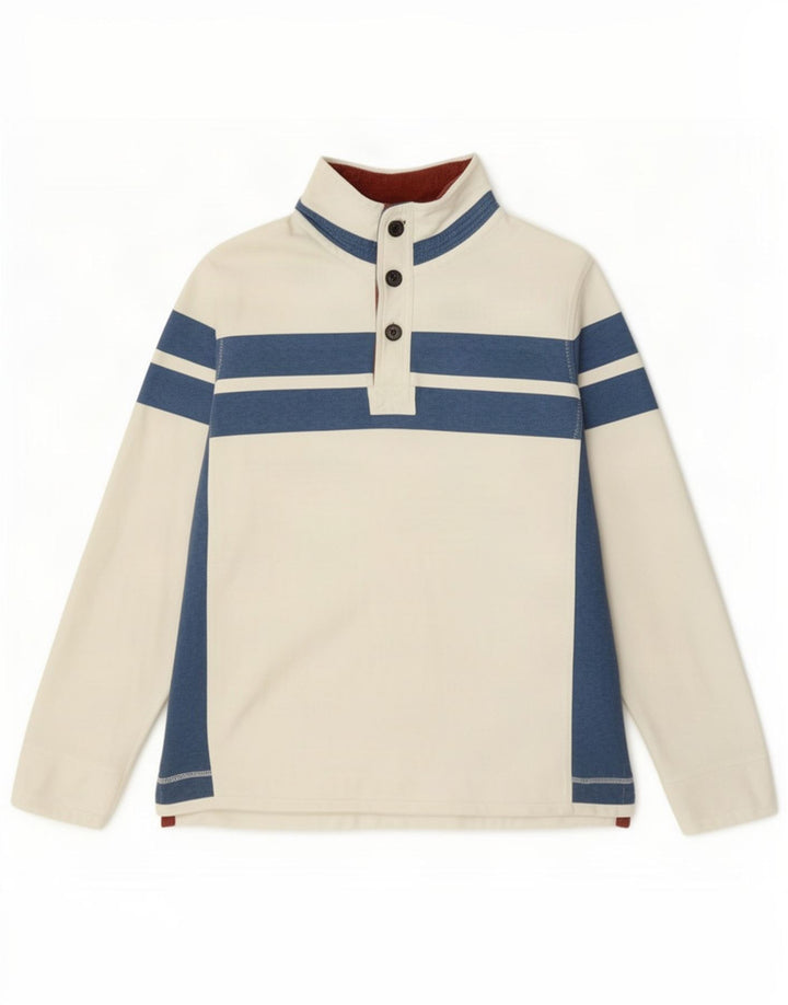 Fat Face Masculino The Airlie Moletom Jumper Médio Branco Colorblock