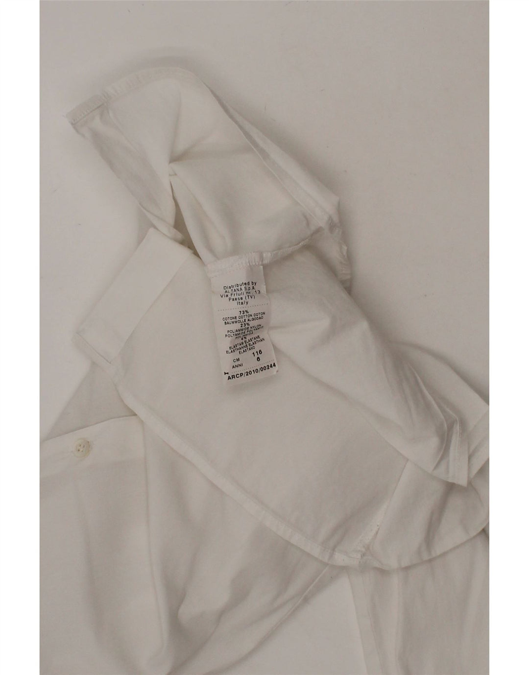 MOSCHINO Girls Shirt 5-6 Years White Cotton Vintage Moschino and Second-Hand Moschino from Messina Hembry 