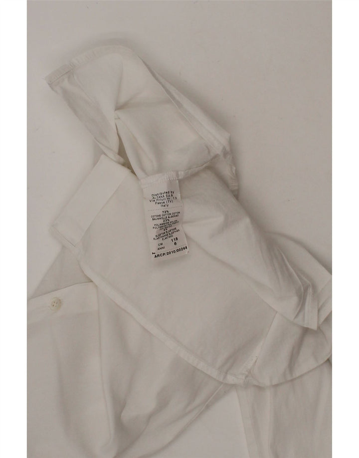 MOSCHINO Girls Shirt 5-6 Years White Cotton Vintage Moschino and Second-Hand Moschino from Messina Hembry 
