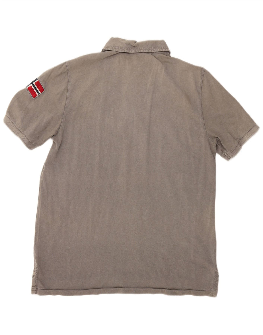 Camisa polo masculina NAPAPIJRI grande algodão cinza