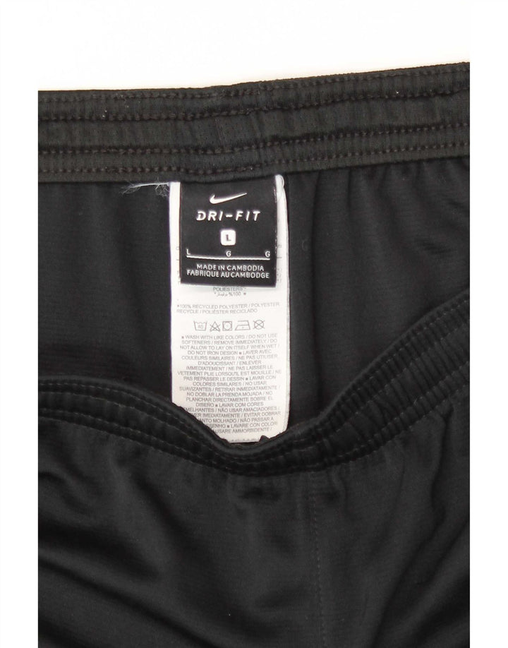Shorts esportivos masculinos Nike Dri Fit grande poliéster colorblock preto