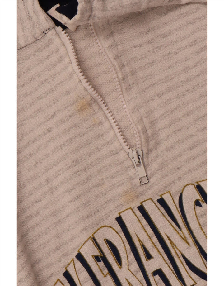 MAGIC Mens San Francisco Graphic Moletom Jumper Grande Listrado Cinza