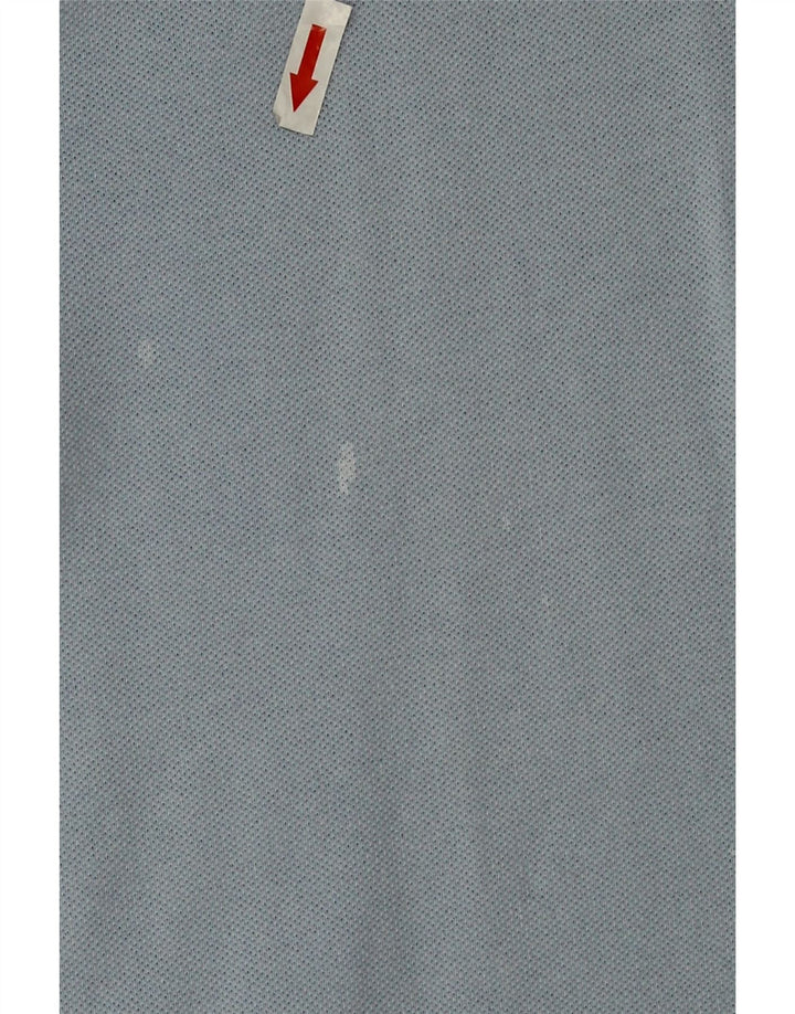 Camisa polo masculina de manga comprida Kappa algodão azul médio