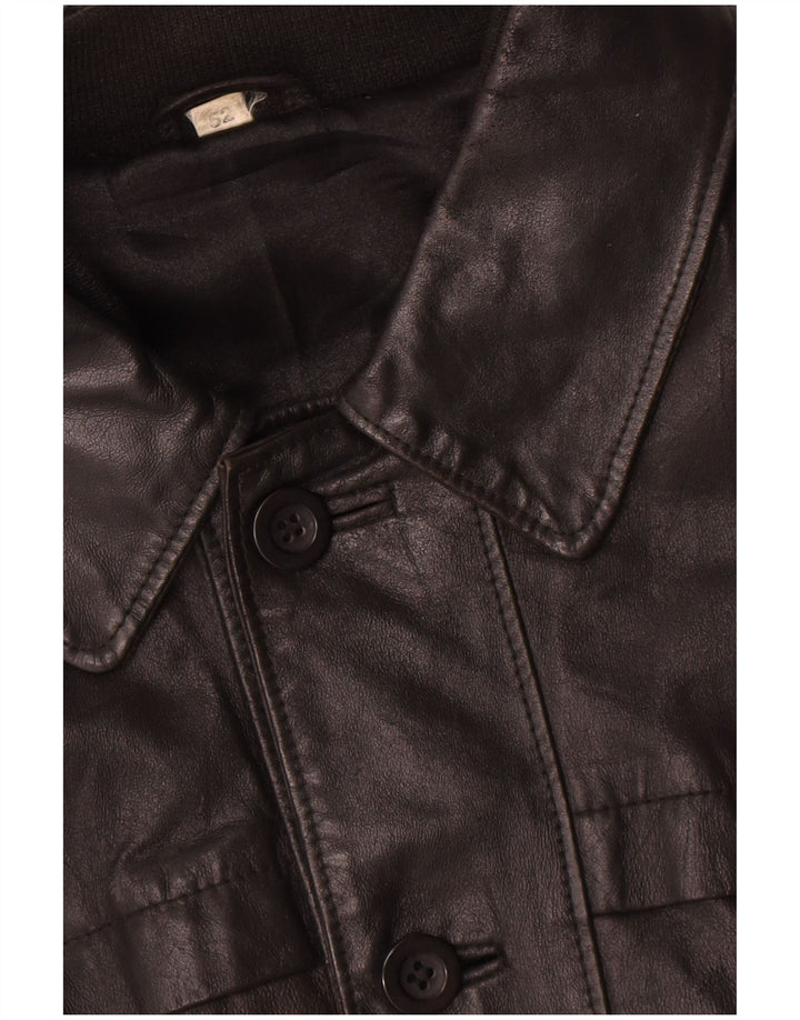 Jaqueta de couro masculina vintage IT 52 XL couro preto