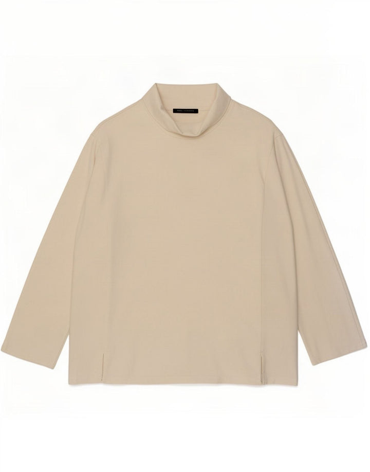 Top feminino Marks & Spencer manga comprida Reino Unido 14 grande algodão branco