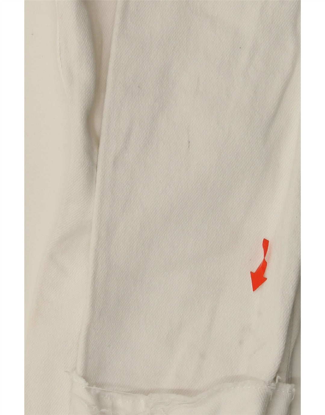 HOLLISTER Calça jeans feminina cintura baixa envelhecida W26 L28 algodão branco