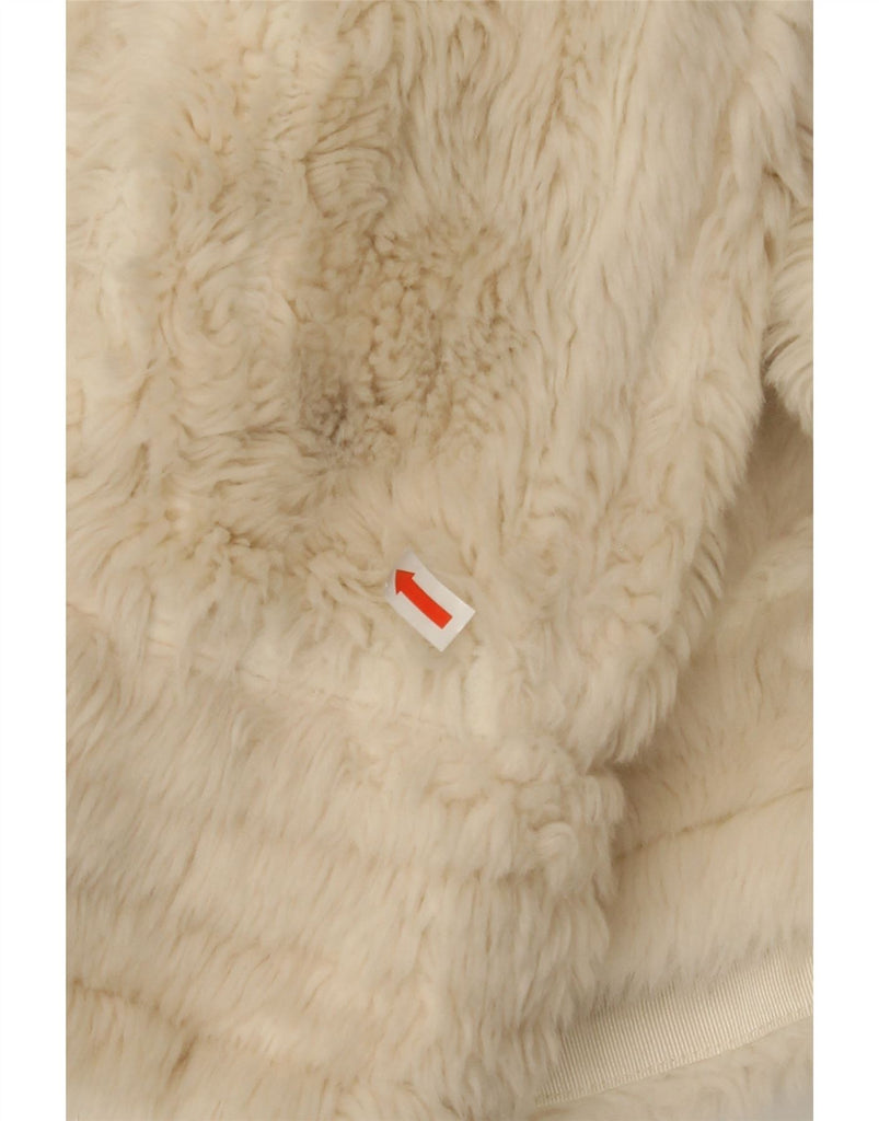 MARC JACOBS Womens Faux Fur Jacket UK 6 XS Off White Synthetic Vintage Marc Jacobs and Second-Hand Marc Jacobs from Messina Hembry 