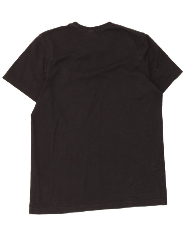 Adidas Mens Graphic T-Shirt Top Pequeno Algodão Preto