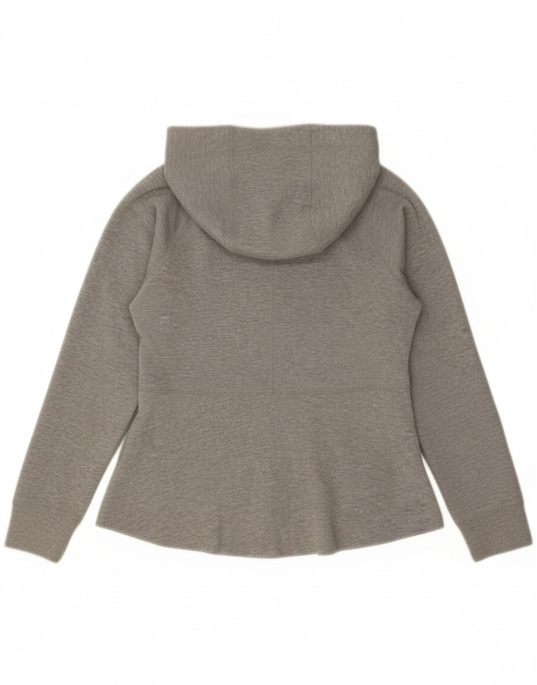 Suéter feminino Nike com capuz e zíper UK 10 pequeno algodão cinza
