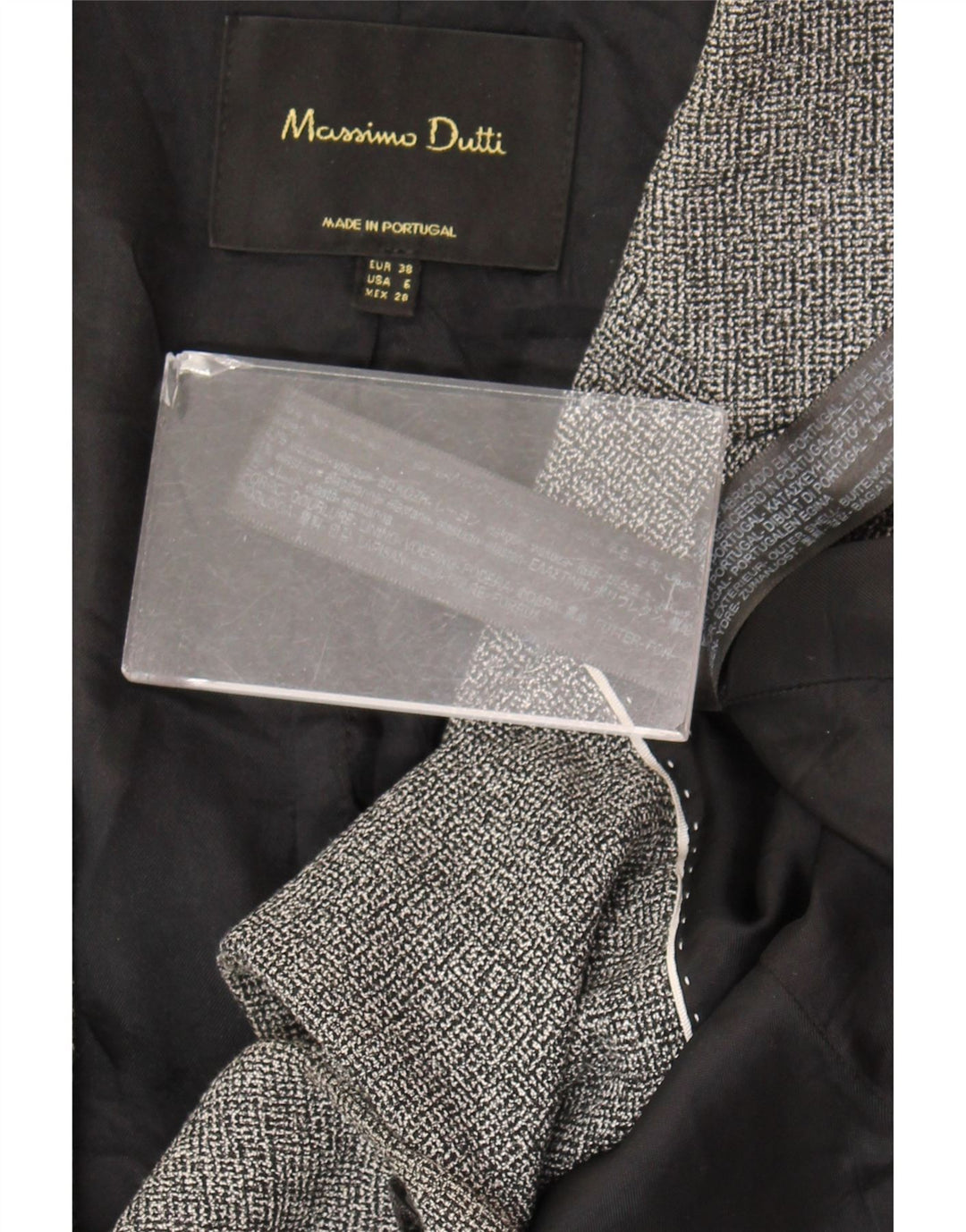 Colete feminino Massimo Dutti EU 38 pequeno lã cinza