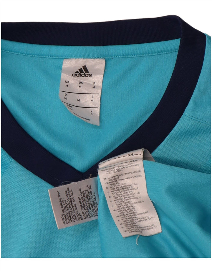 Adidas Masculino Climalite Top Manga Longa Médio Azul Poliéster