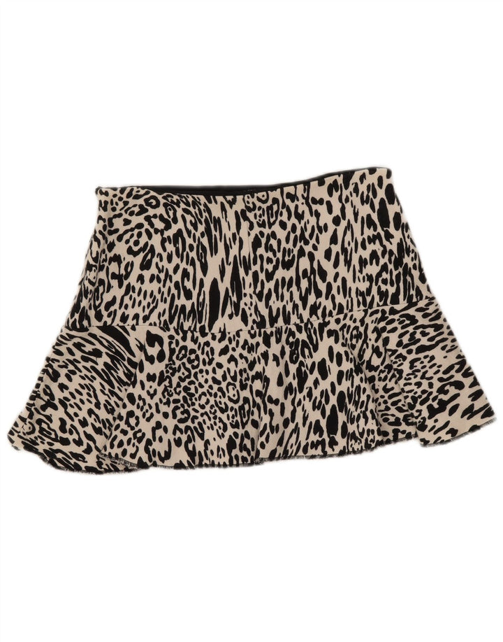 Zara Minissaia feminina média W28 off white animal print