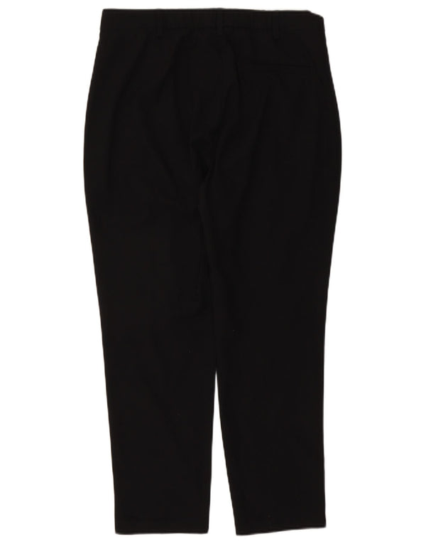 Calças cortadas femininas Marks & Spencer UK 12 médio W30 L25 pretas