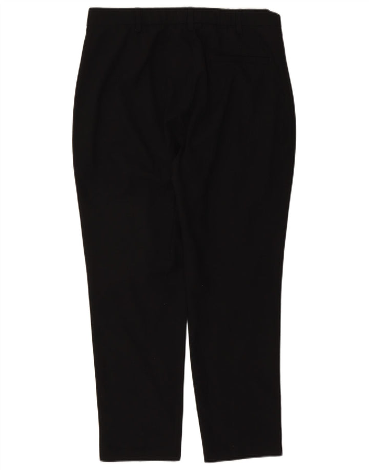 Calças cortadas femininas Marks & Spencer UK 12 médio W30 L25 pretas
