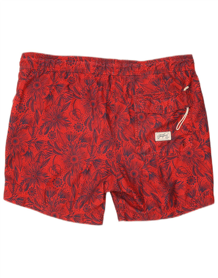 Shorts de natação masculino FAT FACE grande vermelho floral
