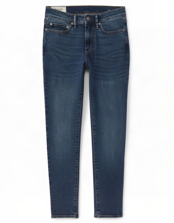 Calça jeans skinny feminina Abercrombie & Fitch W28 L30 algodão azul