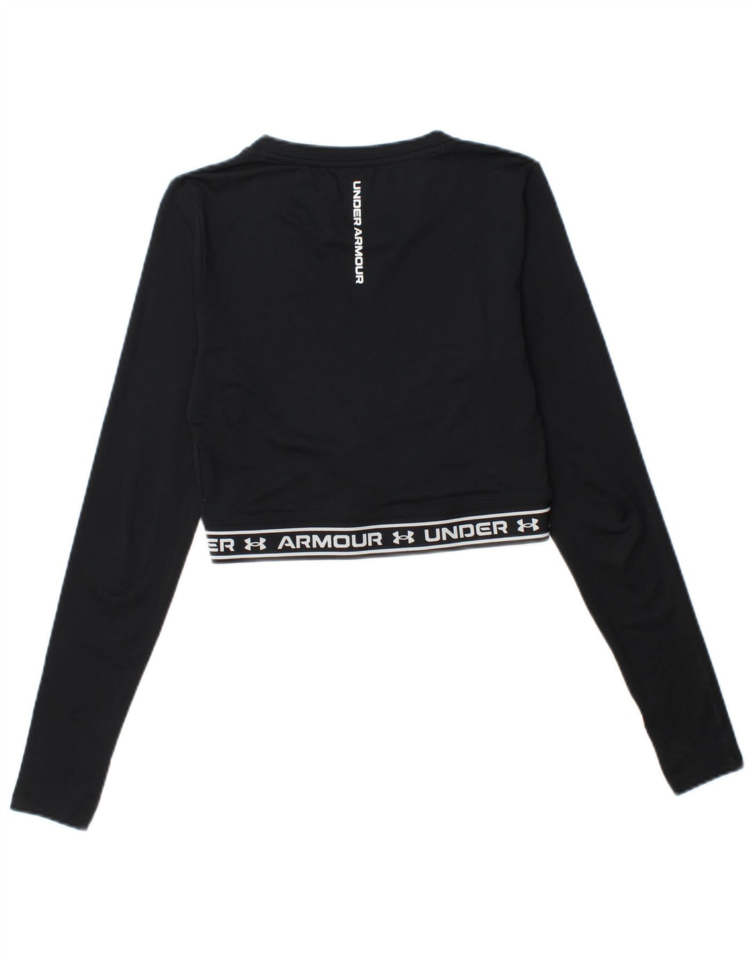 Under Armour Womens Crop Graphic Top Manga Longa Reino Unido 10 Pequeno Preto