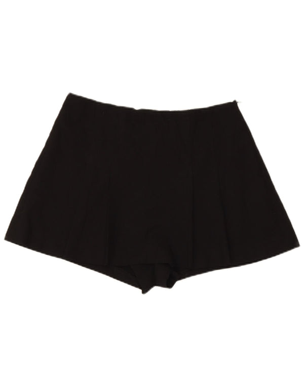 Zara Shorts feminino cintura alta casual grande W30 preto
