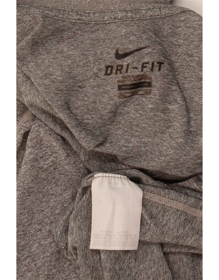 Camiseta masculina Nike Dri Fit Top 2XL poliéster manchado cinza